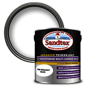Sandtex 10 Year Multi Surface Satin Paint 2.5L Brilliant White