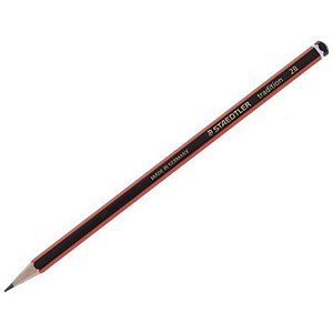 Staedtler 110 Tradition Pencil Cedar Wood 2B Pack 12 Code 110-2B