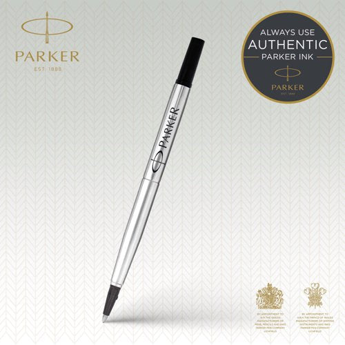 Parker Rollerball Refill Medium Black (Pack of 12) S0881230