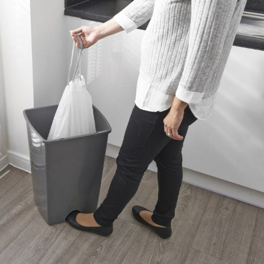 Addis 50 Litre Lift Up Lid Kitchen Rubbish Bin | Metallic | 510711.