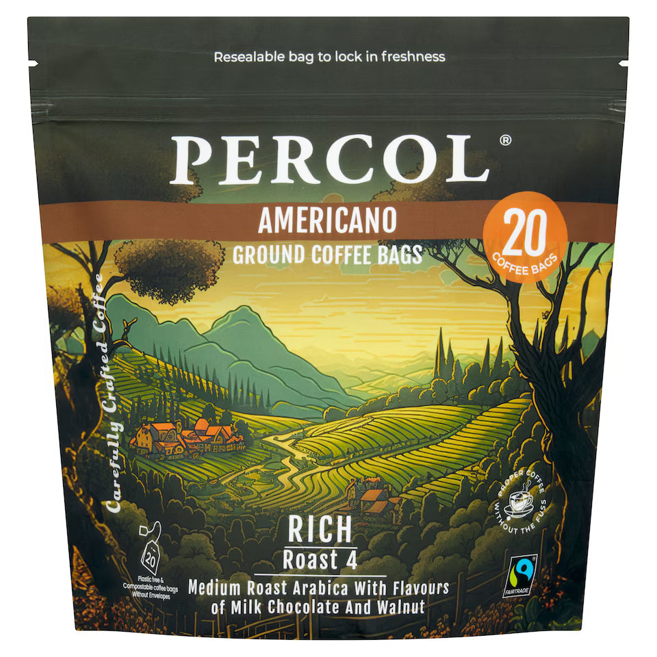 Percol Americano Coffee Bags 8g Pack 20s