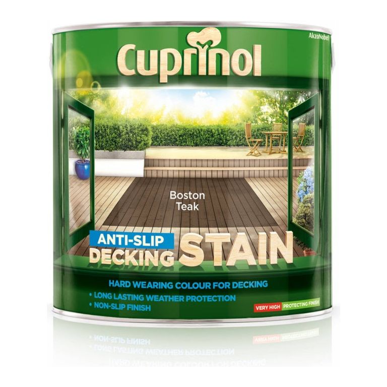 Cuprinol 2.5L Anti Slip Decking Stain Boston Teak