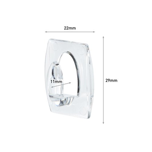 3M Command Mini Clear Hooks with Clear Strips 17006CLR