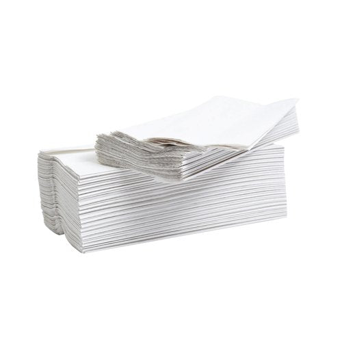 2Work Hand Towel 2-Ply Flushable White 310x230mm (Pack of 2430) 2W00270