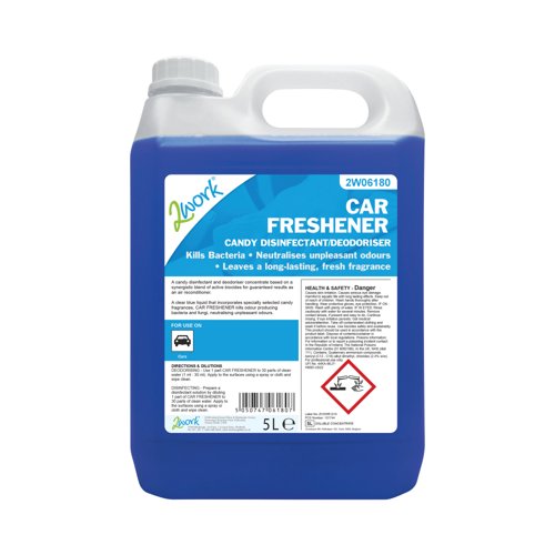 2Work Car Freshener Fresh Candy Disinfectant/Deodoriser Concentrate 5L 2W06180