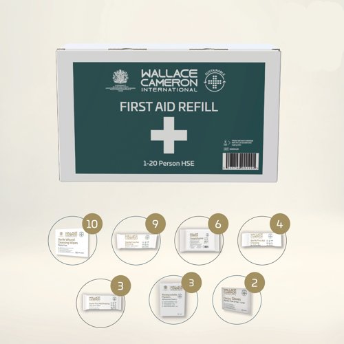 2Work Eco-Friendly 20 Person HSE First Aid Kit Refill 2W10245