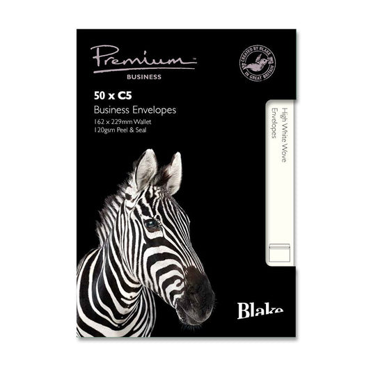 Blake Premium Business Wallet Envelope C5 Peel and Seal Plain 120gsm High White Wove (Pack 50) - 35455