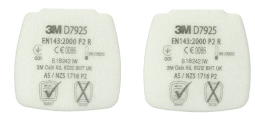 3M D7925 Secure Click P2 R Particulate Filter White Pack 40's