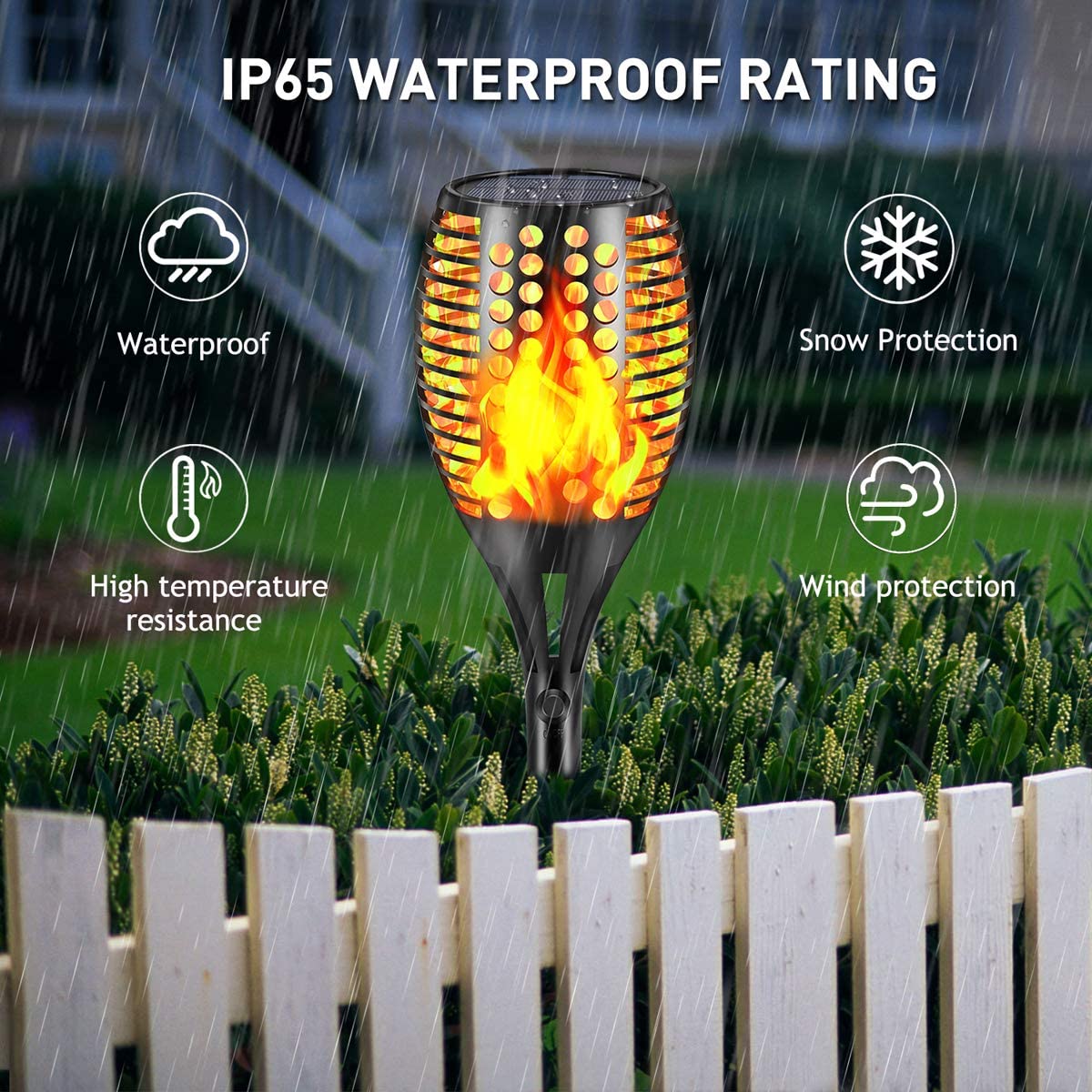 Rolson 54 LED Solar Flame Light