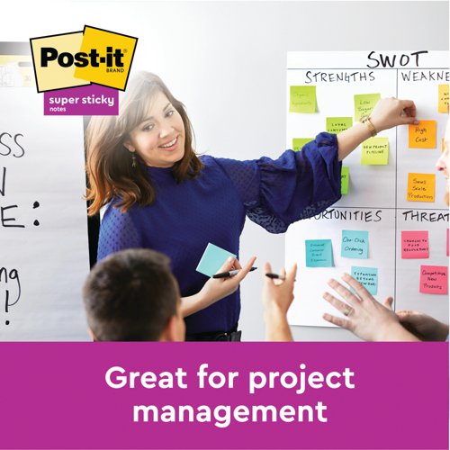 Post-it Super Sticky ZNotes Canary Yellow Cabinet 76x76mm (24 Pack) 7100236629