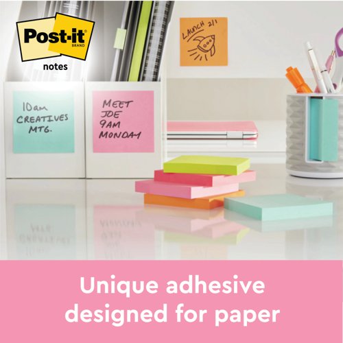 Post-it 38x51mm 100 Sheets Cardboard Packaging Beachside (Pack of 12) 7100259449