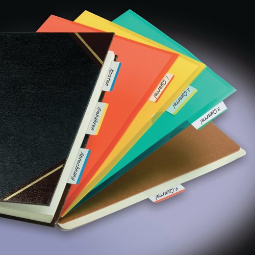 Post-it Index Flat Filing Tabs Assorted (24 Pack) 686-F1