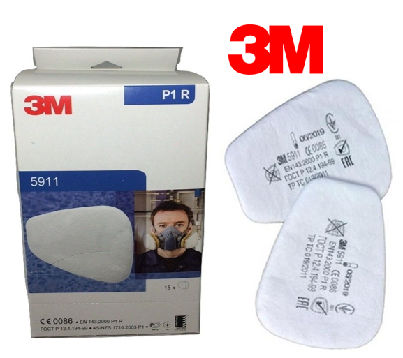 3M 5911 P1 R Particulate Filter 1 Pair (White) 5911
