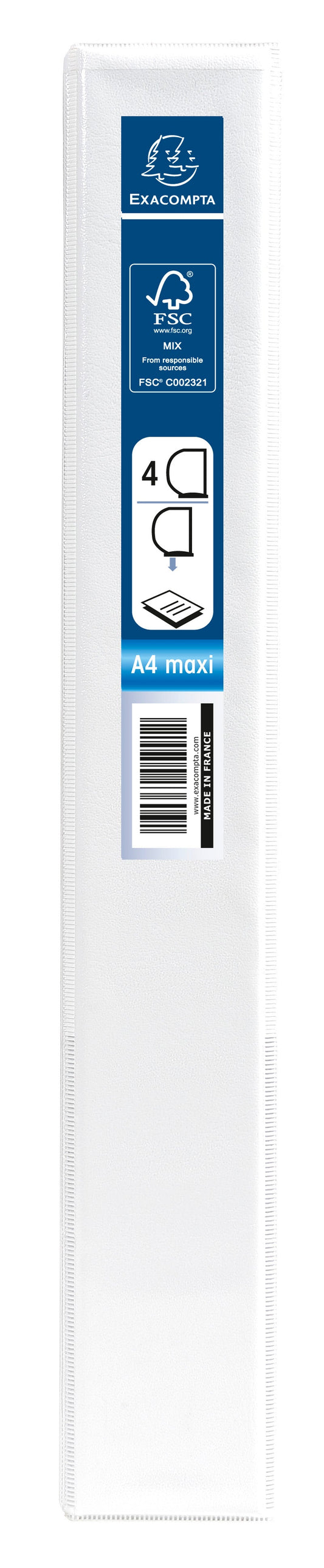 ValueX Presentation Ring Binder PVC 4 D-Ring A4 25mm Rings White (Pack 10) - 51846E