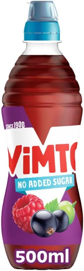 Vimto 500ml No Added Sugar Still Sportscap Bottles (Pack of 12)