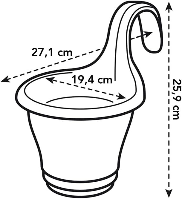 Elho Corsica Easy Hanger Single Vintage Blue Planter