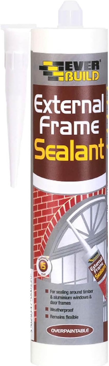 Everbuild External Frame Sealant | Mould-Resistant | White | 290ml Cartridge