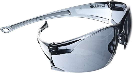 Bolle RUSHPSF Rush Glasses PC with Tipgrip Anti-Scratch and Fog Lens, Black/Smoke