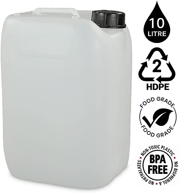 Janit-X EcoStacker Container/Jerry Can CLEAR {Food Compliant} 10 Litre