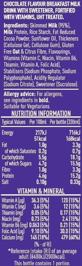 Fuel 10K Chocolate High Protein Breakfast Drink 8x330ml