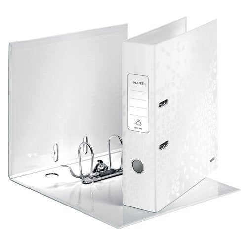 Leitz 180 WOW Lever Arch File A4 80mm White (10 Pack) 1005001