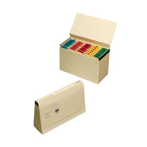 Q-Connect Mylar A-Z 19-Pocket Expanding File Manilla KF04091