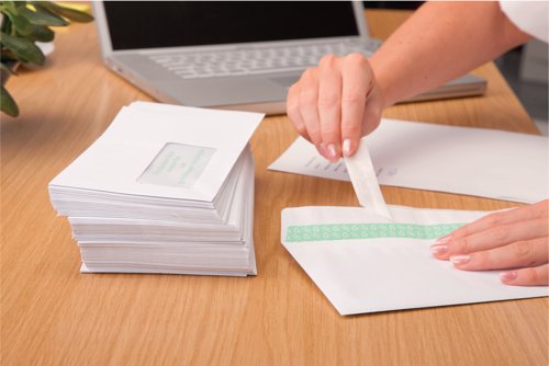 Basildon Bond DL Envelopes Wallet Peel and Seal 120gsm White (Pack of 500) C80116