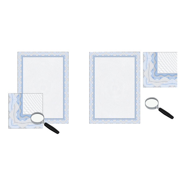 Decadry Border Certificate A4 Paper 115gsm Blue (Pack of 25) OSD4040