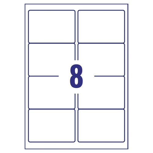 Avery Laser Label 99.1x67.7mm 8 Per Sheet Clear (Pack of 200) L7565-25