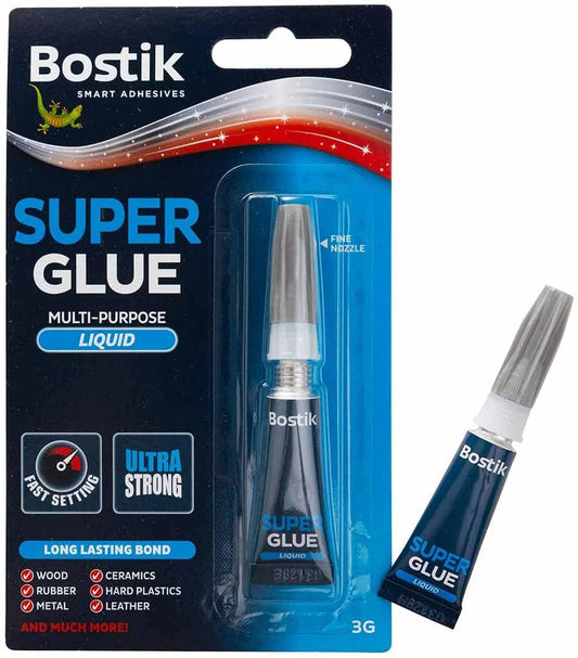 Bostik Super Glue | Multi Purpose Super Glue | Fast Setting | 3g Tube