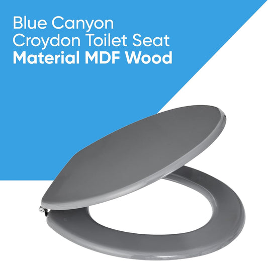 Blue Canyon Wooden Toilet Seat Grey