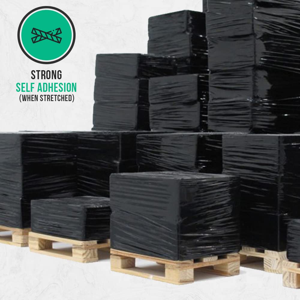 Roll-X Long Length, 250m Black Hand Stretch Film (Pallet Wrap)