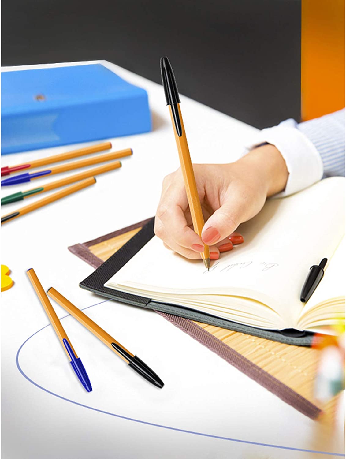 Bic Orange Fine Ballpoint Pen Black (Pack of 20) 1199110114