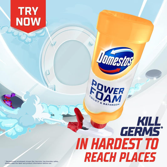 Domestos Power Foam | Citrus Blast | Toilet & Bathroom Cleaner | 1 x 650ml