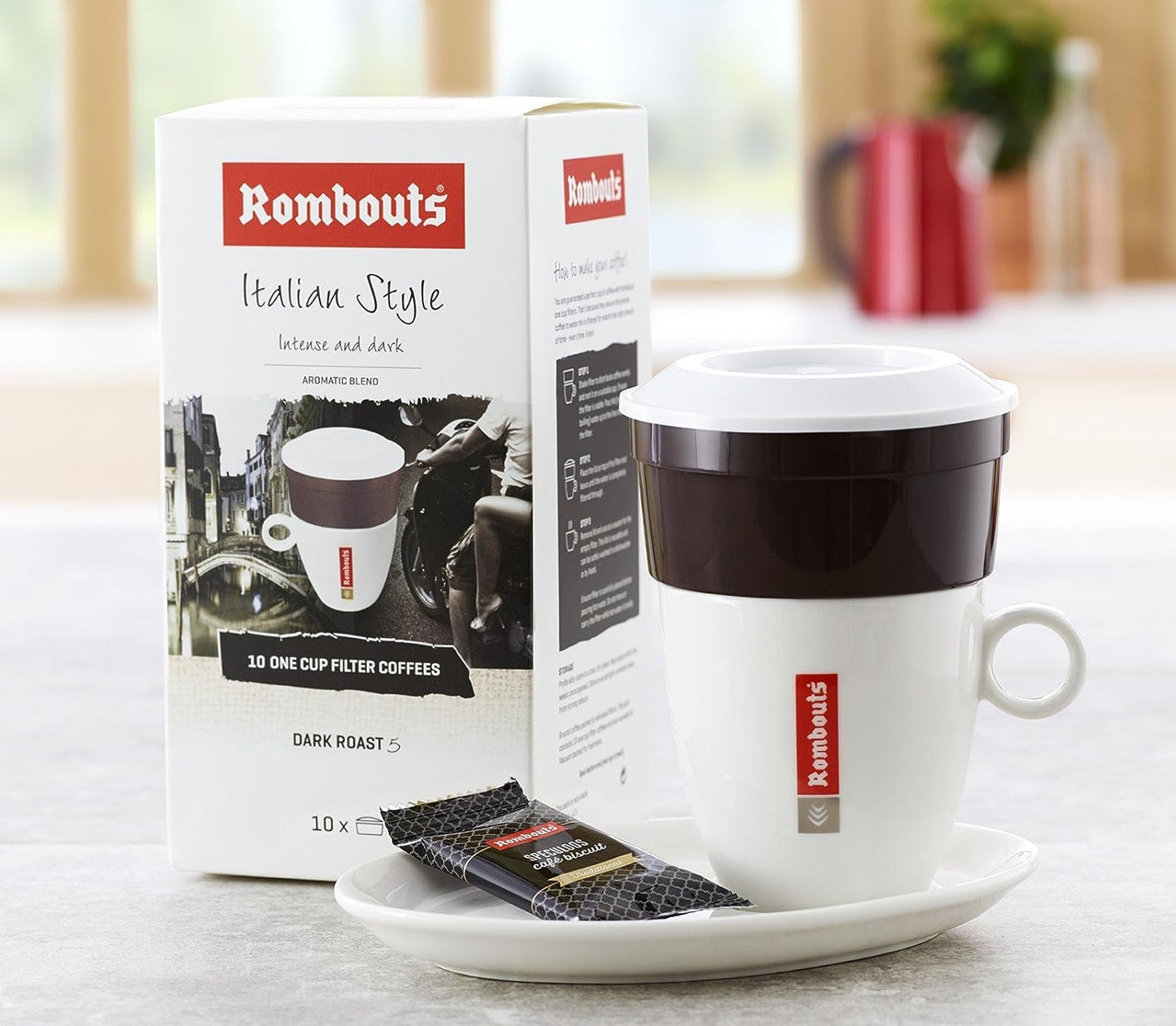 Rombouts Italian Roasted Original 1 Cup Filters 10's