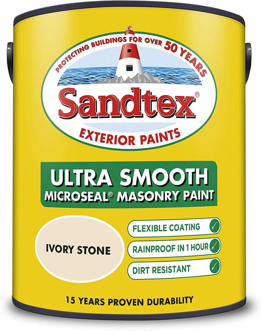 Sandtex Retail Ultra Smooth Masonry Ivory Stone 5L