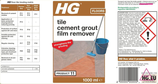 HG Tile Cement Grout Film Remover | 1 litre