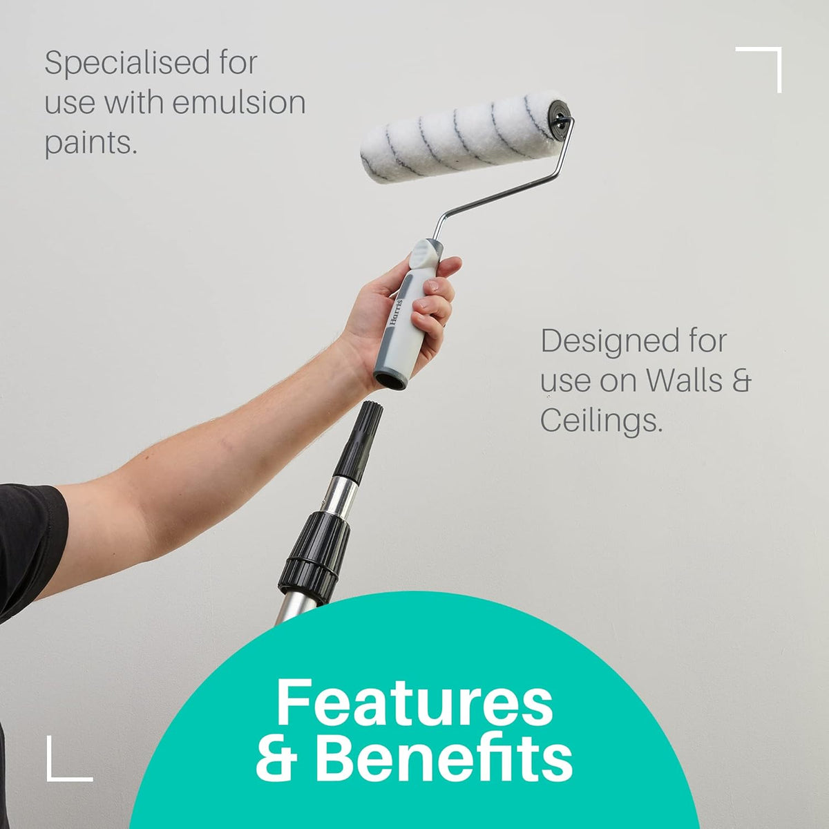 Harris Seriously Good Walls & Ceilings Paint 6 Piece Roller Set | 9 Inch | Value Multi Pack