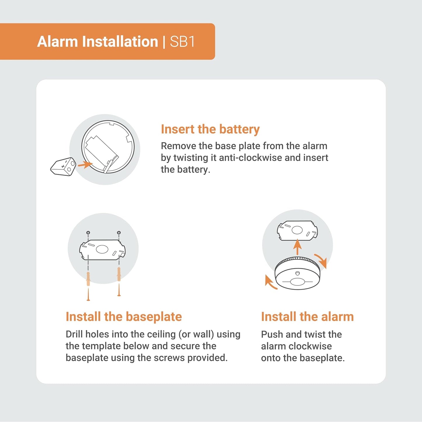 Fireangel SB1-R Optical Smoke Detector including 9V Battery