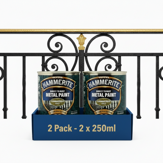 Hammerite Paint Direct To Rust Exterior Gold Metal Paint 250Ml