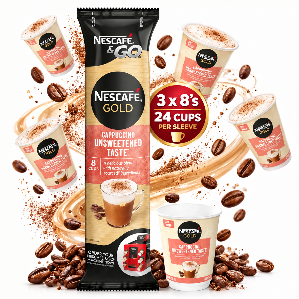 Nescafe & Go Coffee Cups for the & Go Machine Cappuccino (Sleeve of 8)