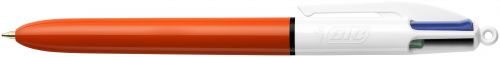 Bic 4 Colours Ballpoint Pen Orange Barrel Fine (Pack of 12) 982867