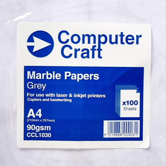 Computer Craft Paper A4 90gsm Marble Grey (Pack 100) - CCL1030