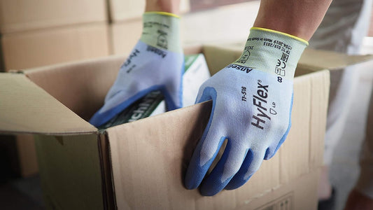 Ansell HyFlex 11-518 Cut Resistant Gloves, Mechanical Protection, Light Weight Protective Glove, Reusable, Grey, ALL SIZES