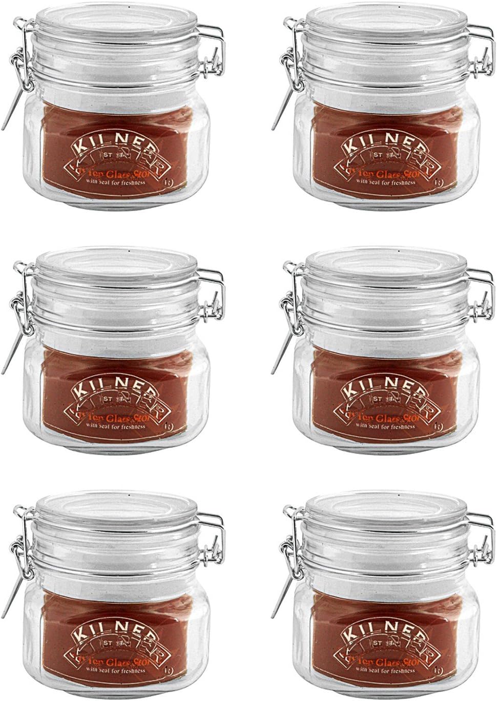 Kilner Branded 0.5 Litre Square Glass Clip Top Preservation Storage Jar (0025.510)