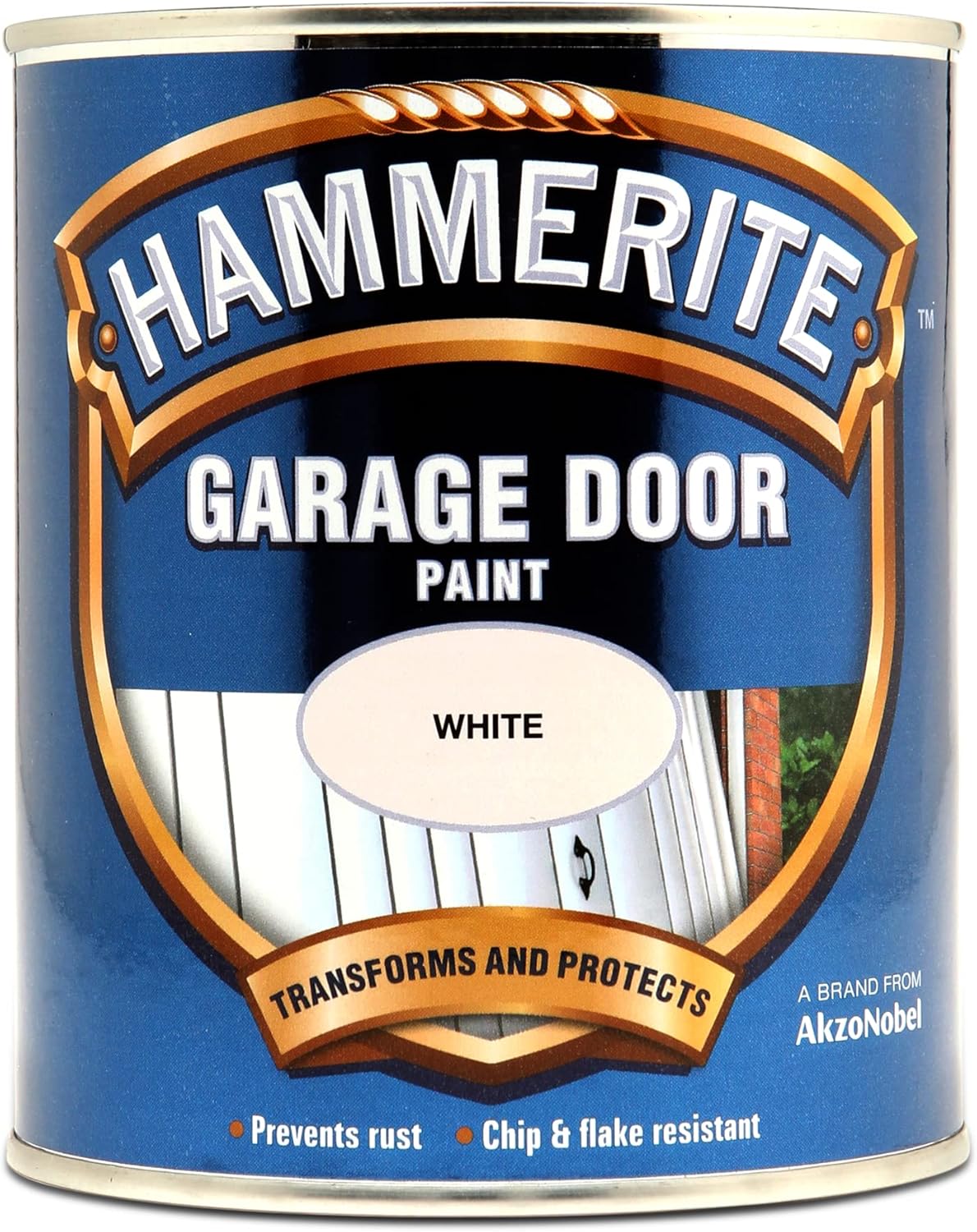 Hammerite Garage Door Paint | Smooth White 750ml | Chip & Flake Resistant