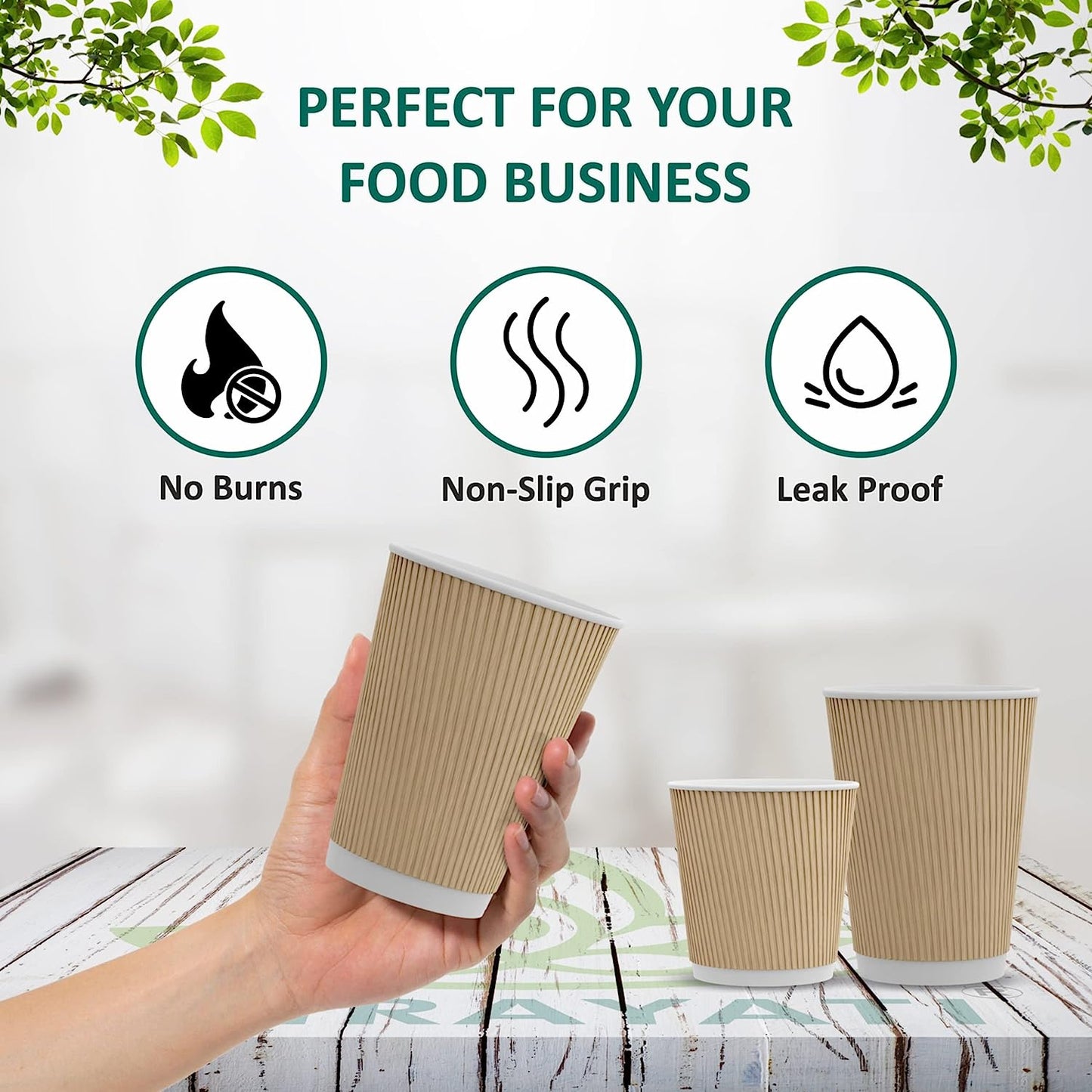 Belgravia 12oz Red & Black Ripple Paper Cups 25s