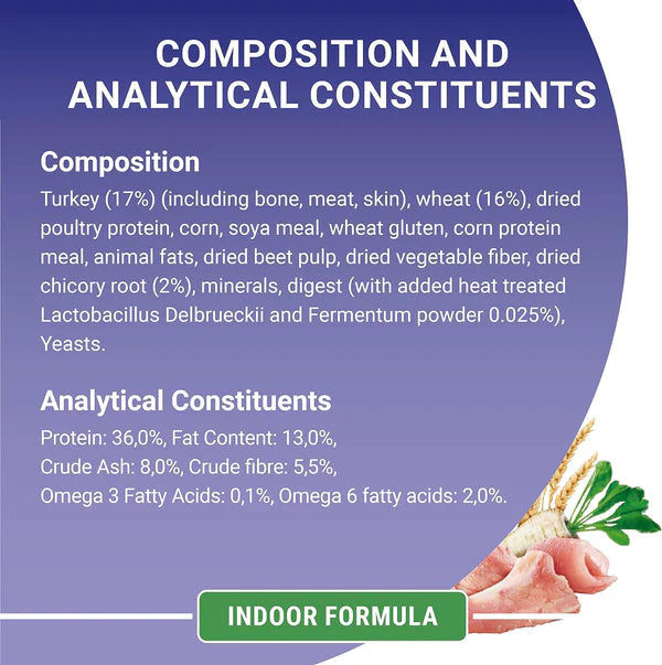 Purina ONE Indoor Dry Cat Food Turkey & Wholegrain 750g