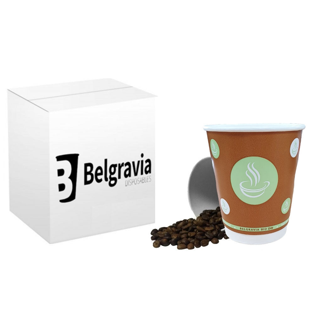 8oz Belgravia Biodegradable Double Walled Cups (500's) - UK BUSINESS SUPPLIES