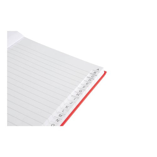 5 Star Casebound Notebook Ruled and Indexed 192 Pages A5 70gsm Red (Pack of 5) 912904